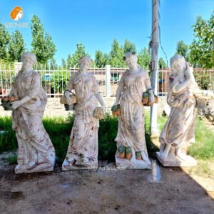Famous Classic Colorful Stone Sculpture Marble Four Season Statue For Square