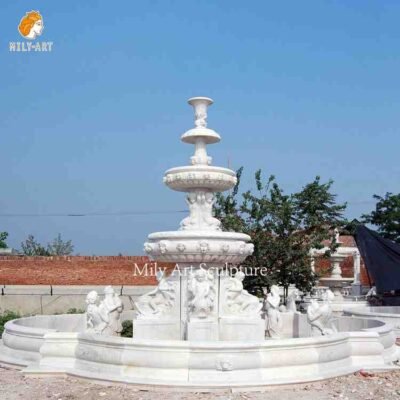 outdoor large marble garden water fountain supplier