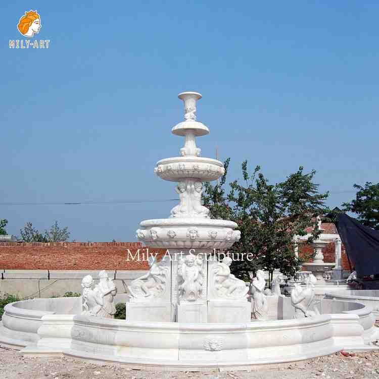 outdoor large marble garden water fountain supplier