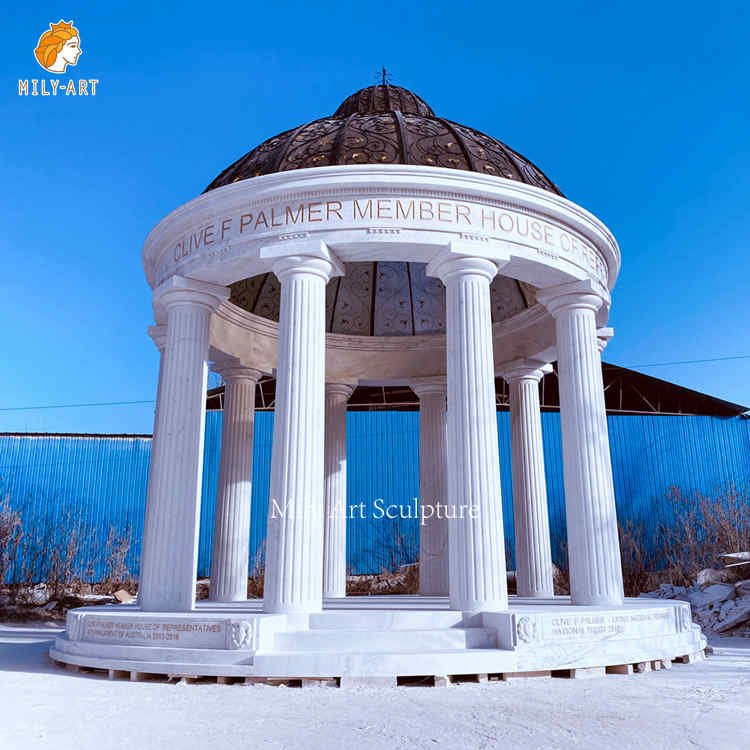 Customized Large Elegant Column Marble Gazebo for Park Wholesale