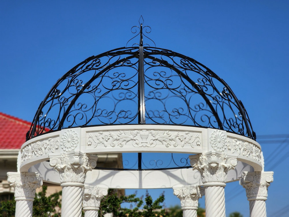 Classic Hand Carved Marble Gazebo details