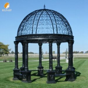 Black Outdoor Antique Cast Iron Gazebo for Garden Decoration Factory Supplier