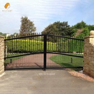 Modern Outdoor Wrought Iron Main Gate Garden Designs Factory Supplier