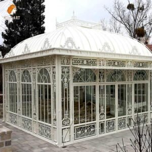 large outdoor white luxury metal glass room garden decor factory supplier
