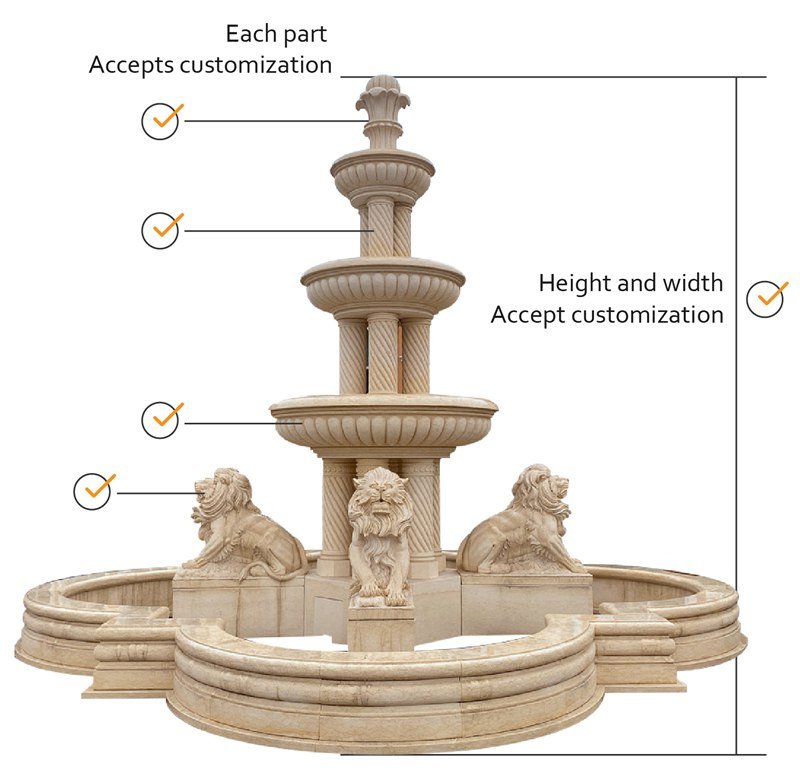Marble Lion Fountain