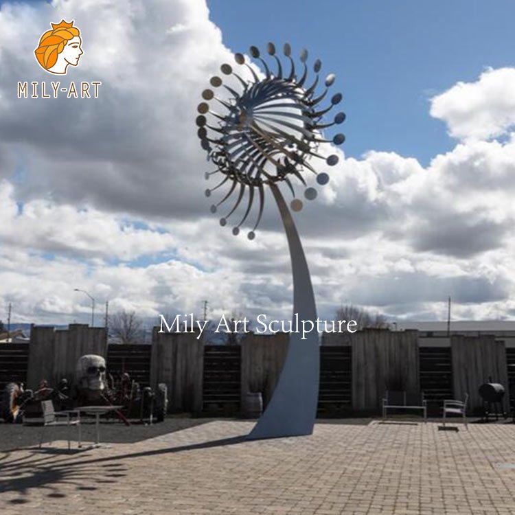 metal windmill powered kinetic sculpture modern art decor factory supplier 6