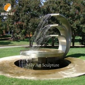 modern art stainless steel outdoor water feature factory supplier