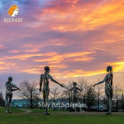 outdoor metal music figure garden sculpture city park decor factory supplier