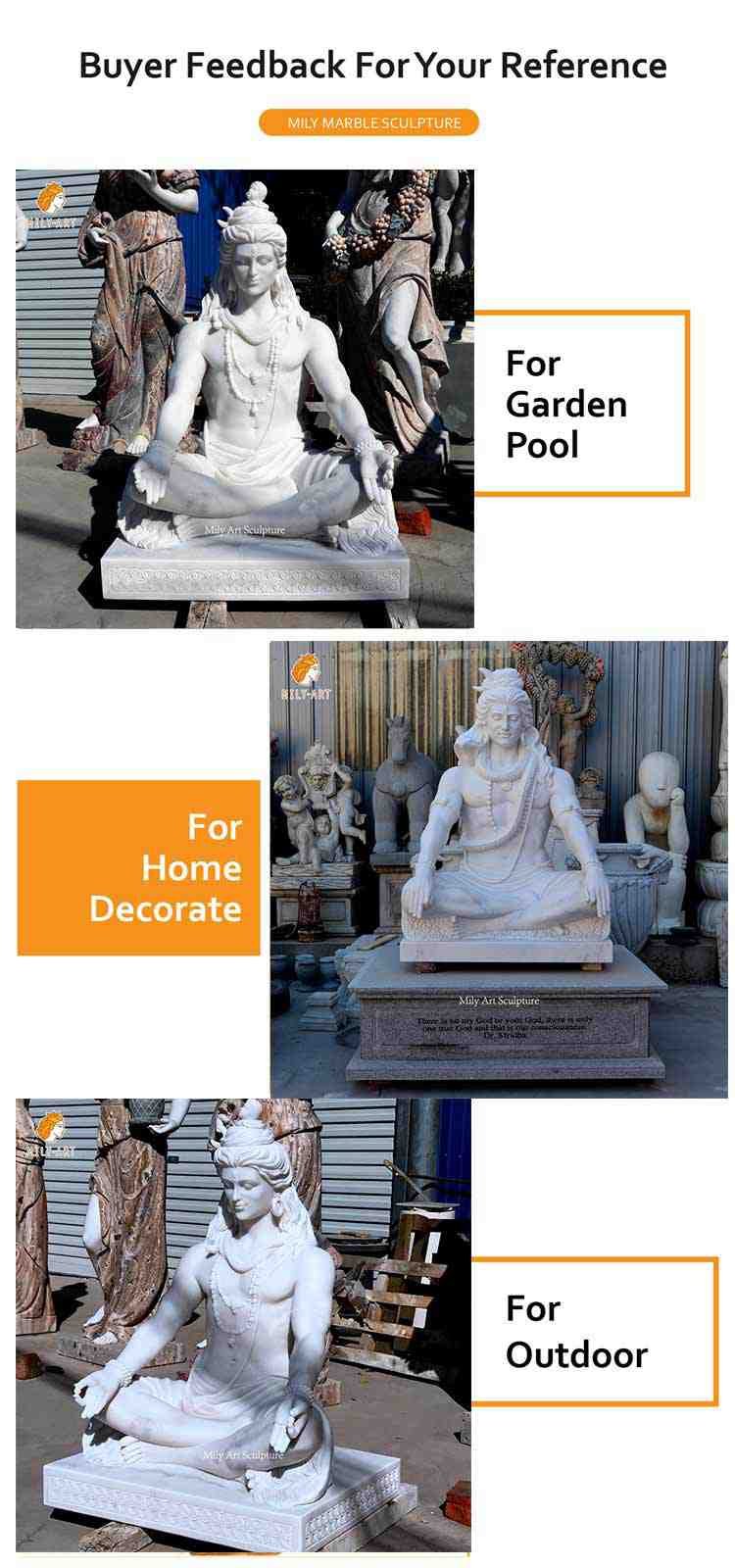 1.3 outdoor shiva statue for sale-mily sculpture