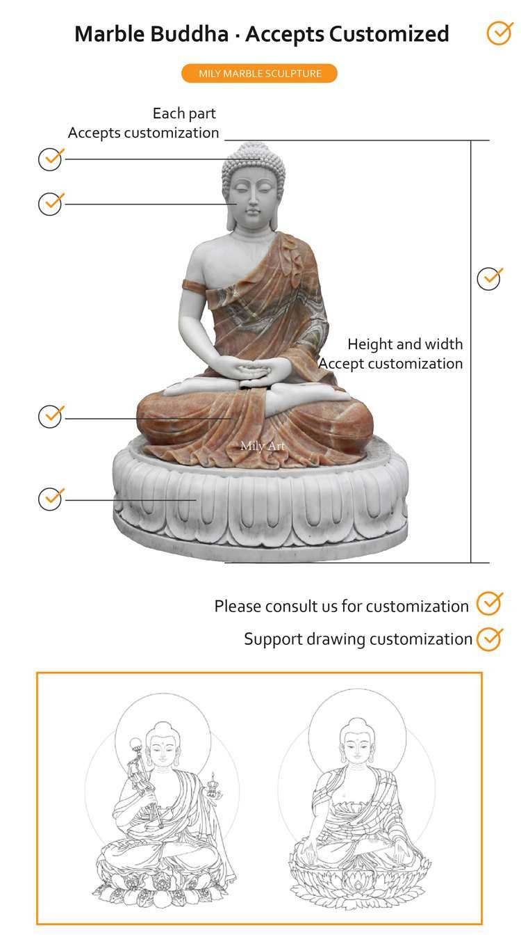 2.1 marble buddha for sale- mily sculpture