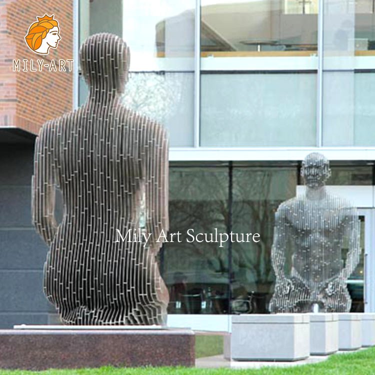 famous modern stainless steel figure disappearing sculpture factory supplier
