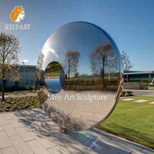 high polished outdoor stainless steel sculpture mirror of sky for sale
