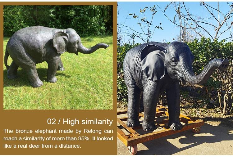 large bronze elephant statue modern outdoor garden decor factory supplier 3.2