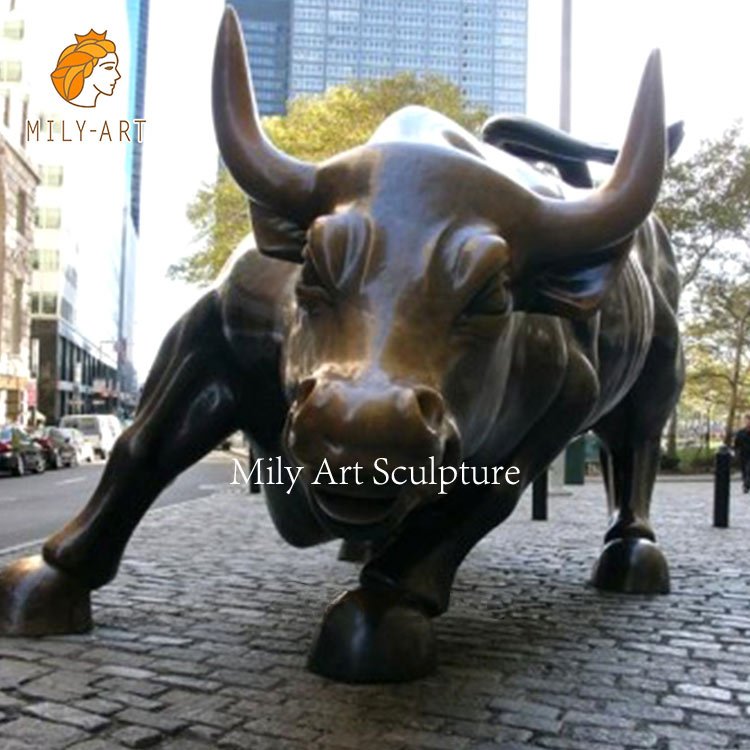 large bronze wall street bull sculpture street decoration 5