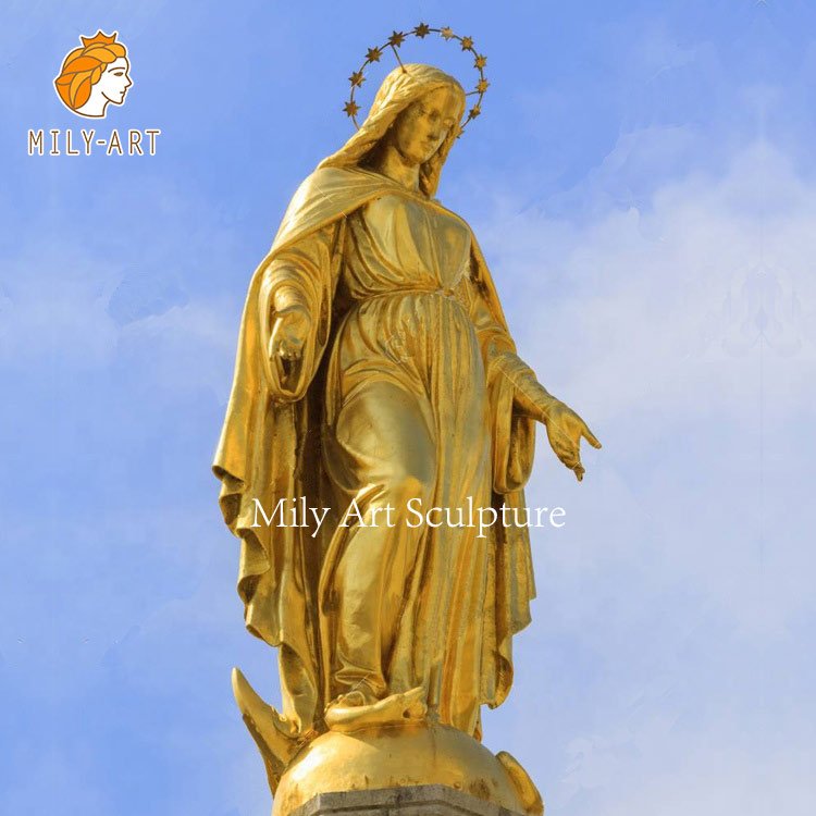 life size outdoor casting bronze mother mary statue factory supplier 4