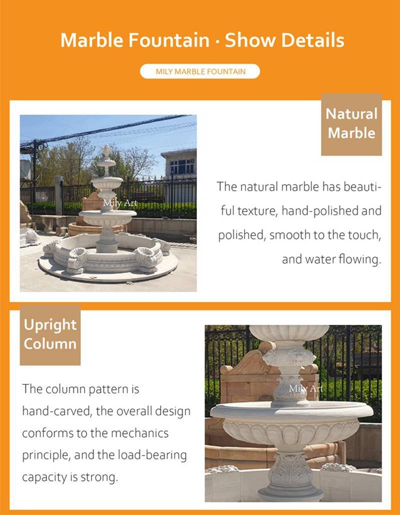 1.1white marble fountain mily sculpture
