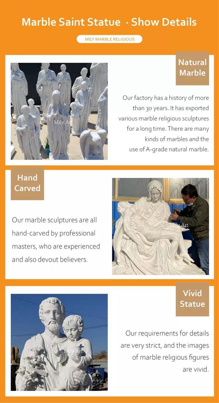 1.2 details of st. michael marble statue mily sculpture