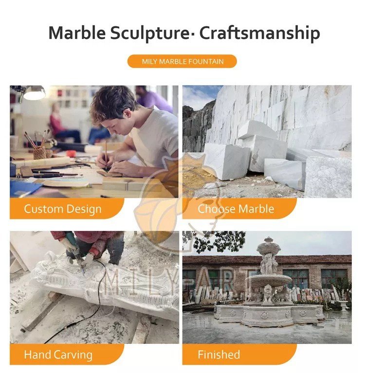 1.2large marble fountain mily sculpture