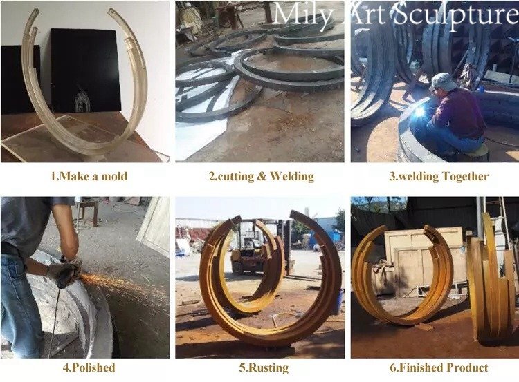 1.2making of corten steel sculpture mily sculpture
