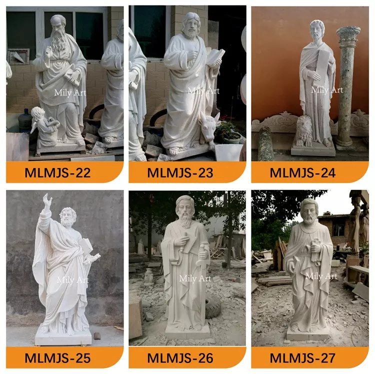 2.4st. michael archangel marble statue mily sculpture