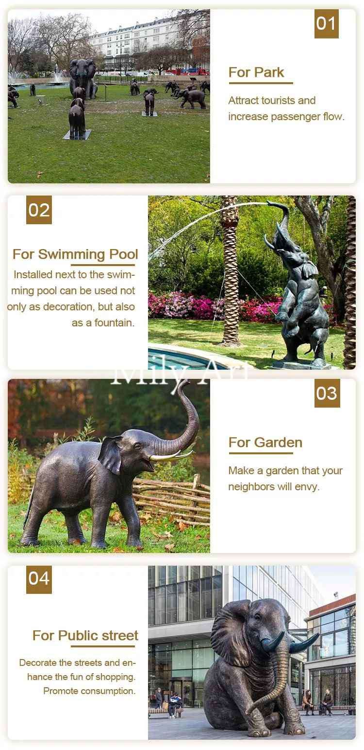 3.1applications of large garden elephant mily sculpture