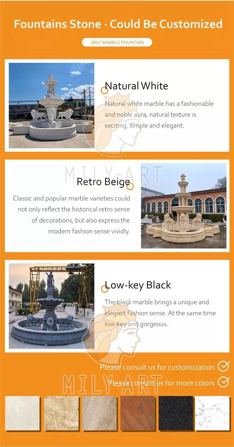 3.2large outdoor fountains with pool
