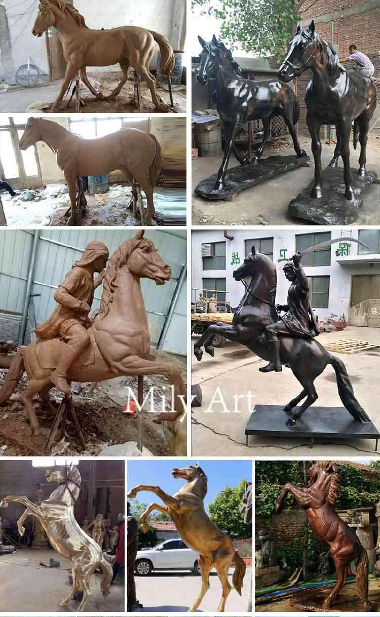 3.2making process of antique bronze horse statue mily sculpture