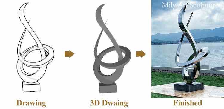 4.1custome made metal sculptures mily sculpture