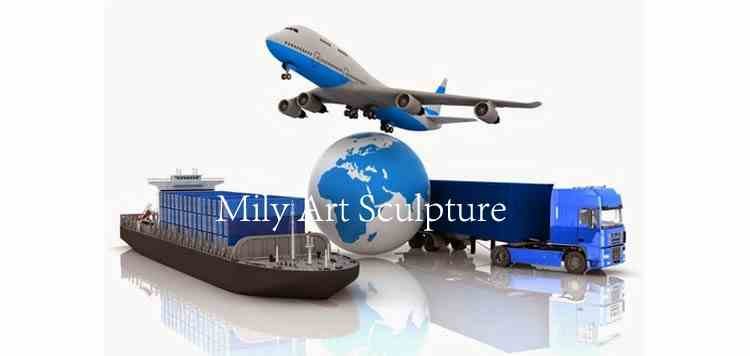 4.1shipping of metal sculpture mily sculpture