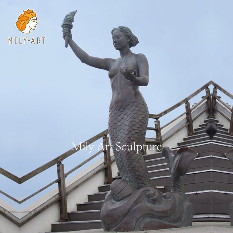 5.bronze mermaid statue mily sculpture