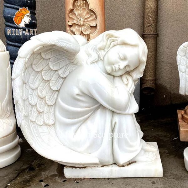 Life Size Polished White Marble Angel Statue Home Decor for Sale MLMS ...