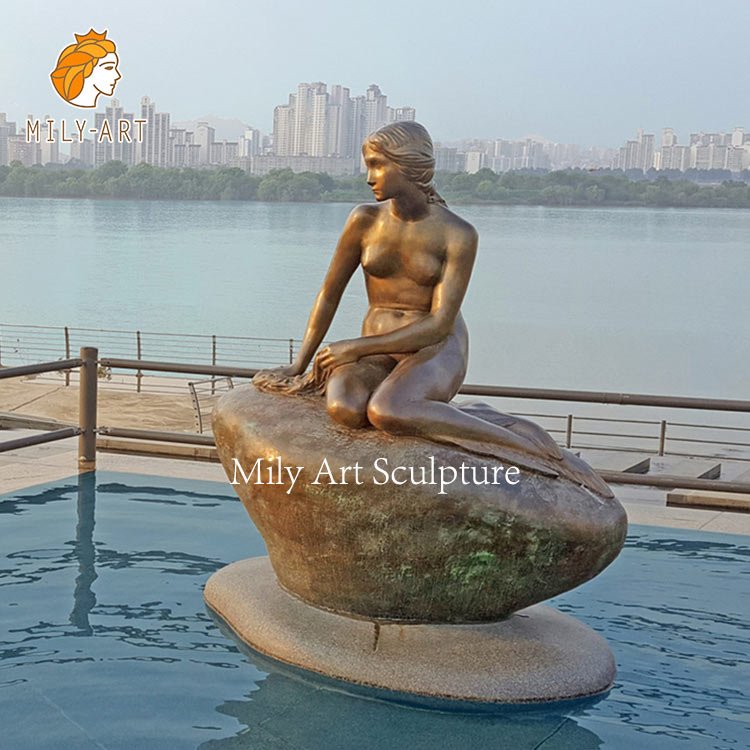 6.bronze mermaid statue mily sculpture