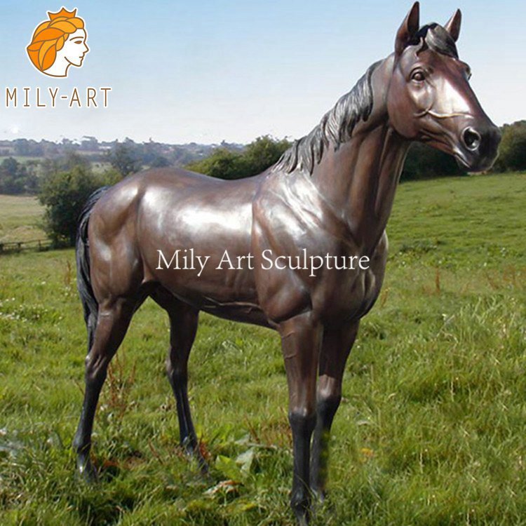 6.life size bronze horse statue mily sculpture