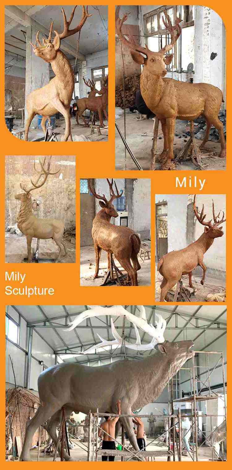 clay molds of bronze deer sculpture mily sculpture