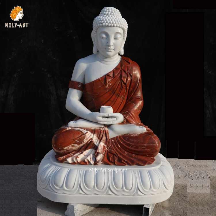 outdoor large hand carved natural marble sitting guan yin bodhisattva statue mily sculpture