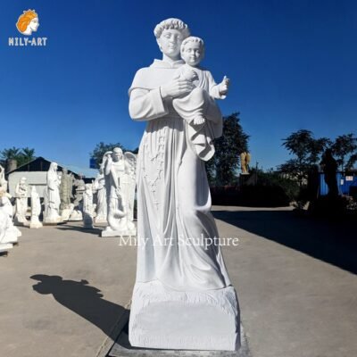 st anthony holding baby jesus mily sculpture