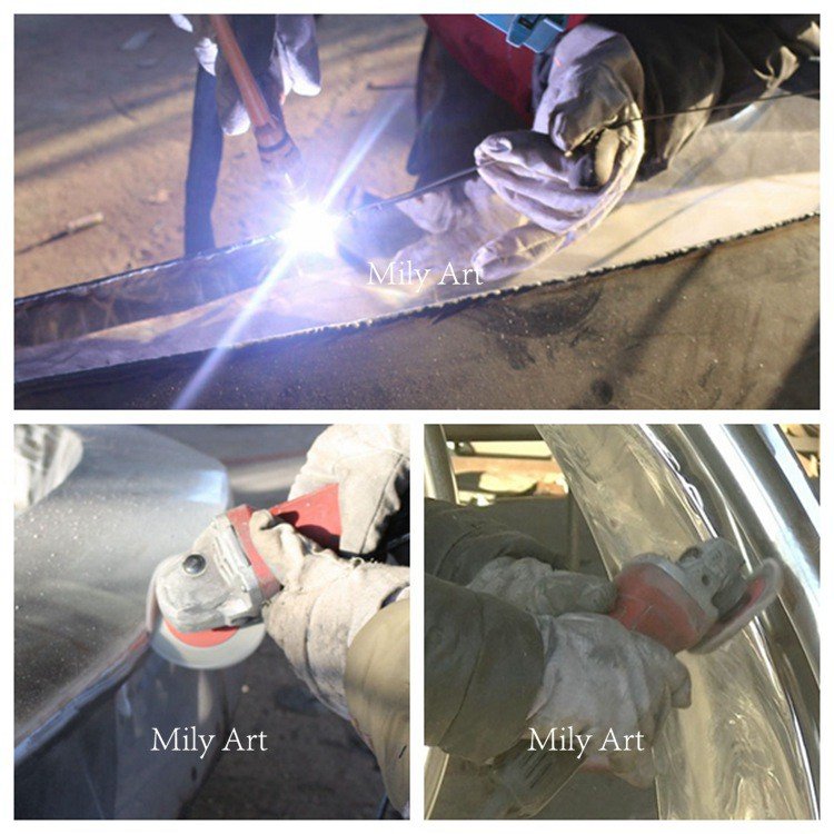 polishing-and-welding-of-metal-sculptures-Mily-Sculpture