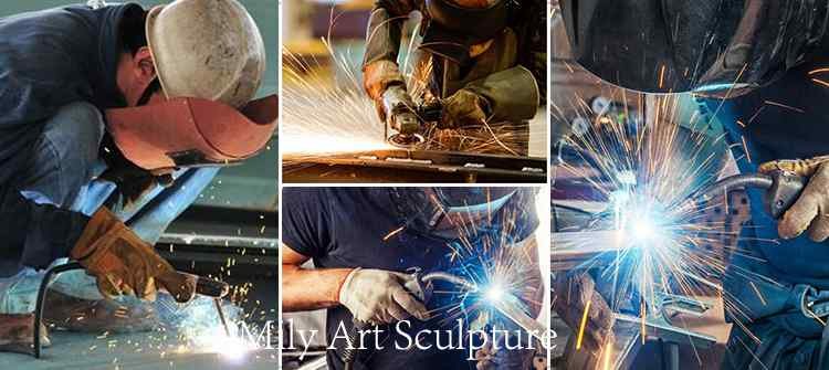 production of metal sculpture mily sculpture