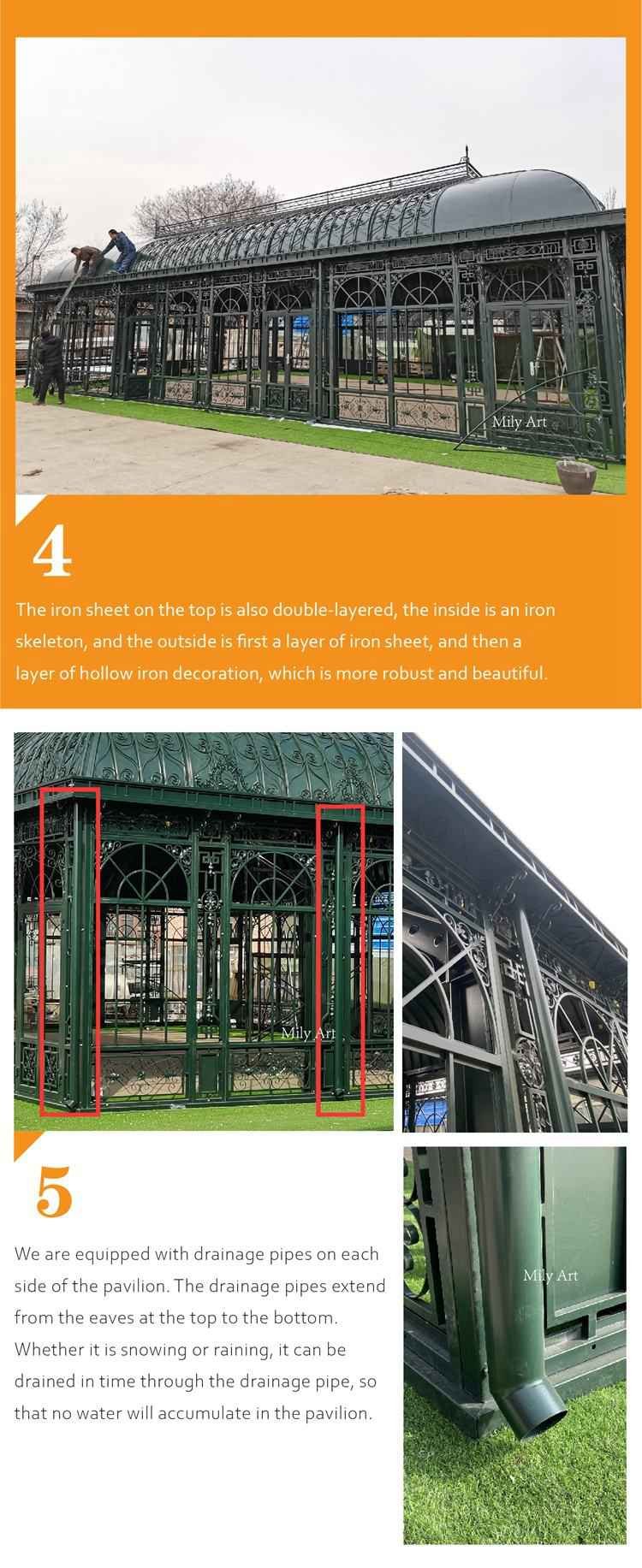 1.3wrought iron gazebo details mily sculpture