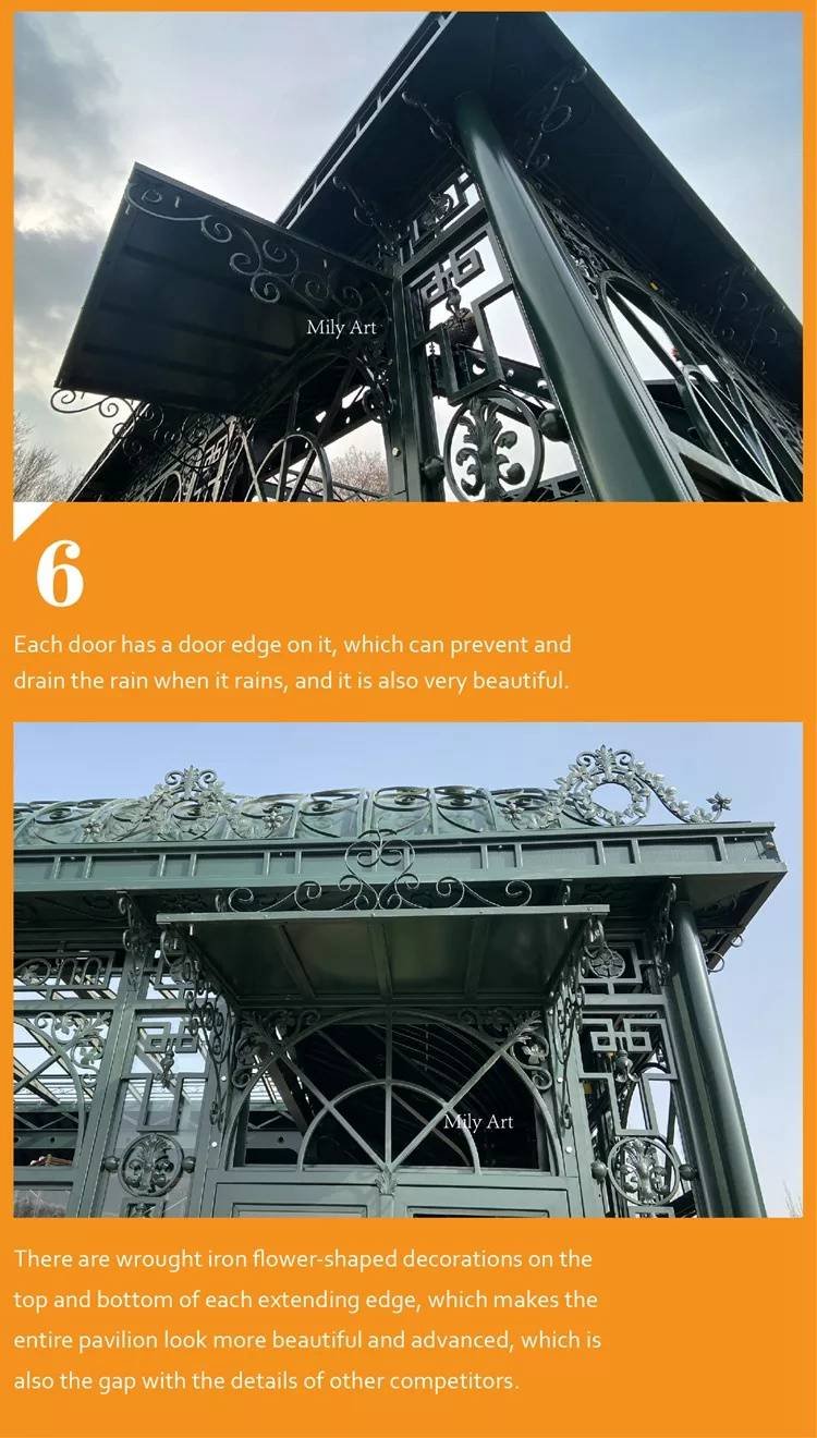 1.4details of iron garden gazebo mily sculpture