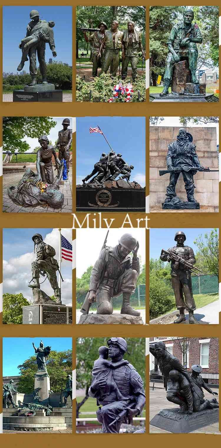 2.1.bronze soldier statue for sale mily sculpture