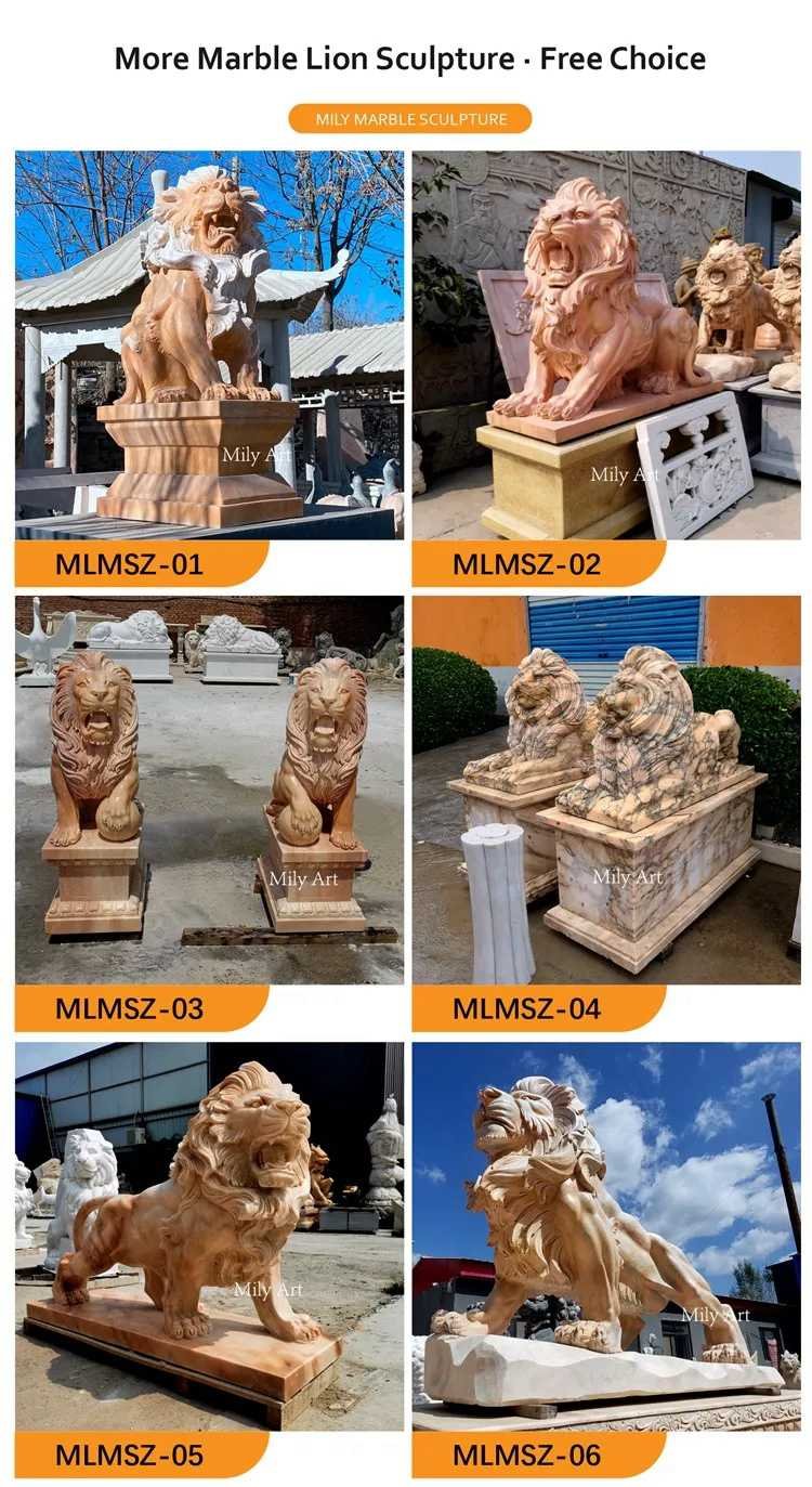 2.1marble lion statue for sale mily sculpture