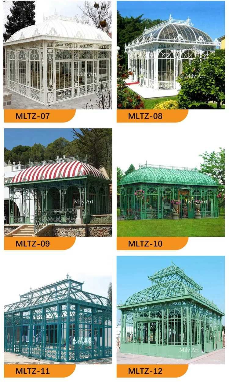 2.2more types of ornamental wrought iron gazebo mily sculpture