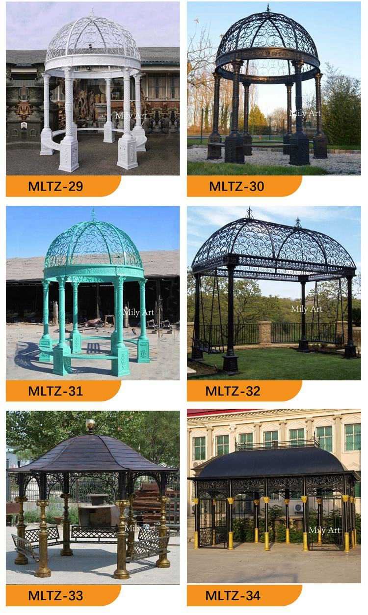 2.3.cast iron garden gazebo mily sculpture