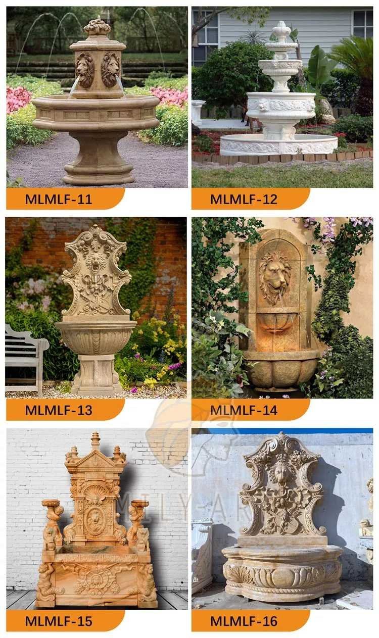 2.3.other types of stone lion head wall fountain mily sculpture