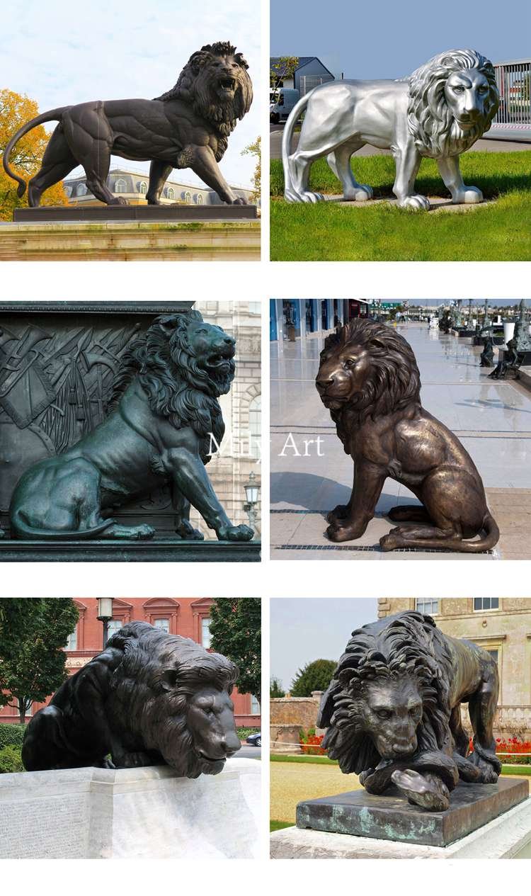 2.4.other bronze lion statues for sale mily sculpture