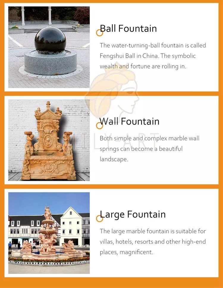 2.5.other types of stone lion head wall fountain mily sculpture