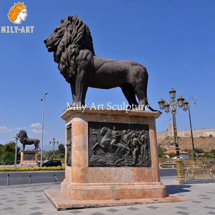 3.bronze lion statue for sale mily sculpture