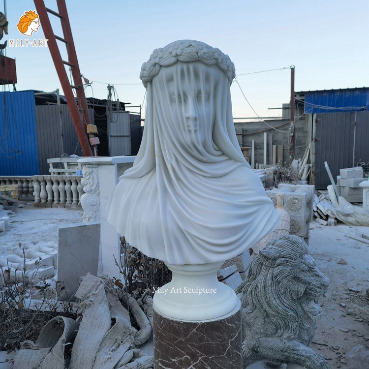3.veiled lady bust sculpture mily sculpture