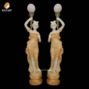 lady holding lamp statue mily sculpture